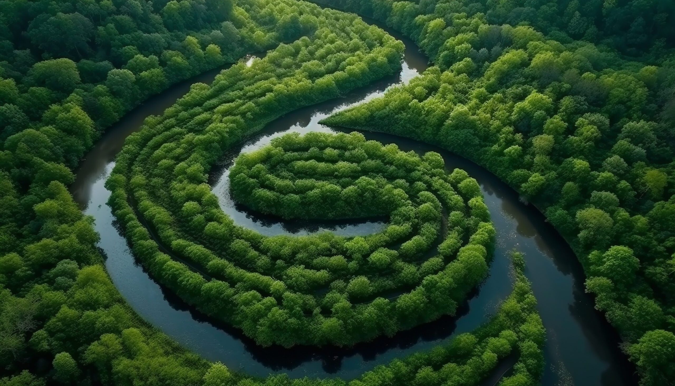maze trees is surrounded by green vegetation scaled